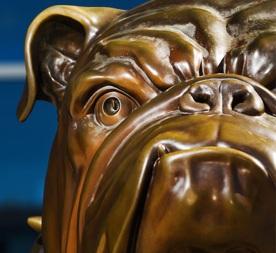 Bulldog statue