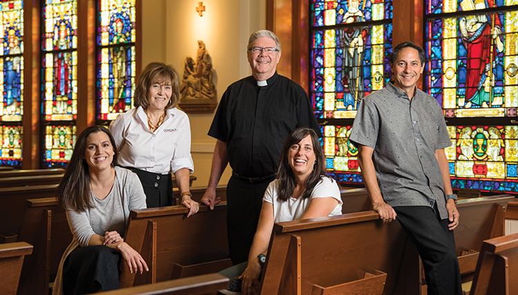 Members of the Gonzaga University department of mission and ministry, inside the student chapel Members of the Gonzaga University department of mission and ministry, inside the student chapel