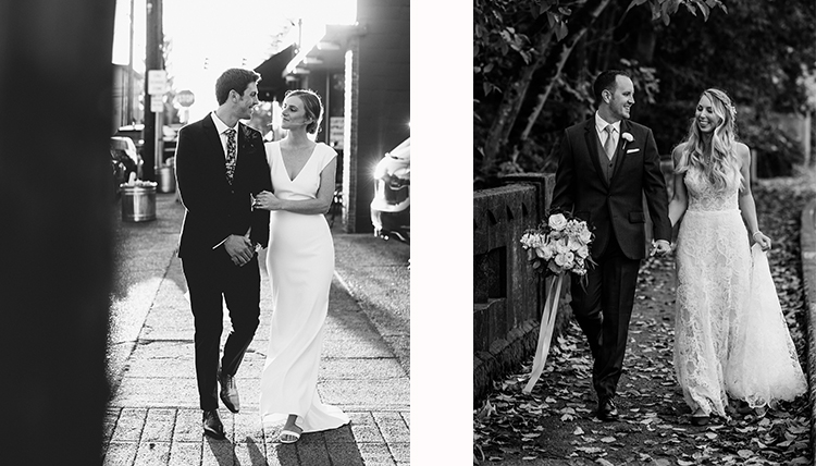 two couples, both in black and white outdoor images two couples, both in black and white outdoor images