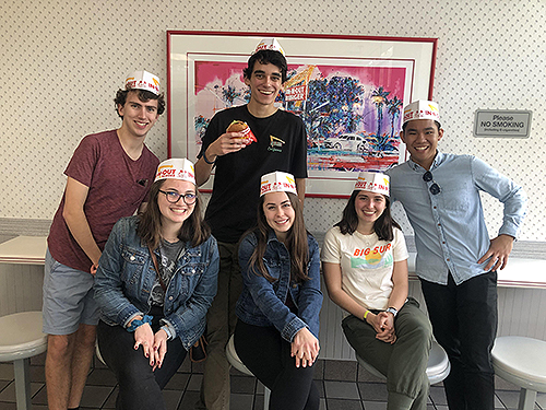 Team members (from left): Sam McEwan, Emily Pinder, Andre Eason, Thea Pelz, Natalie Veto, and Trevor Diuco. Team members (from left): Sam McEwan, Emily Pinder, Andre Eason, Thea Pelz, Natalie Veto, and Trevor Diuco.