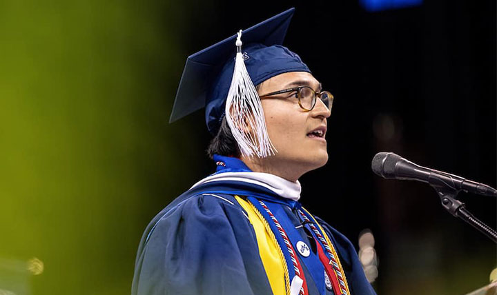 Miguel Acosta Loza was the Class of 2023 student speaker. Miguel Acosta Loza was the Class of 2023 student speaker.