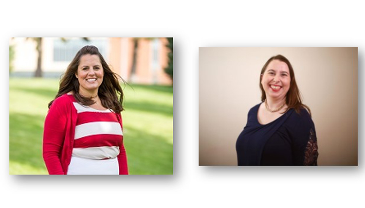two separate photos of individual women two separate photos of individual women