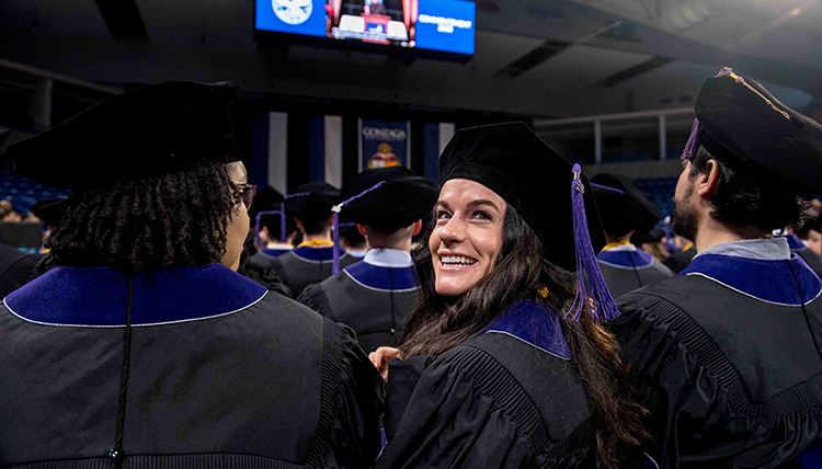 Law student at commencement Law student at commencement