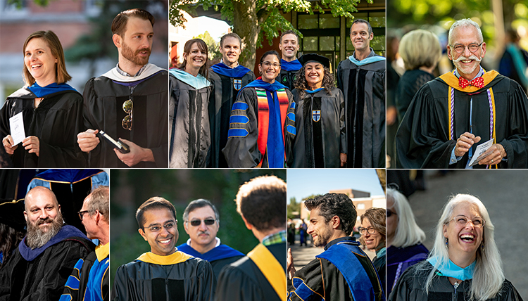 collage of faculty photos from academic convocation collage of faculty photos from academic convocation