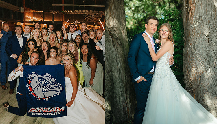 two separate wedding groups