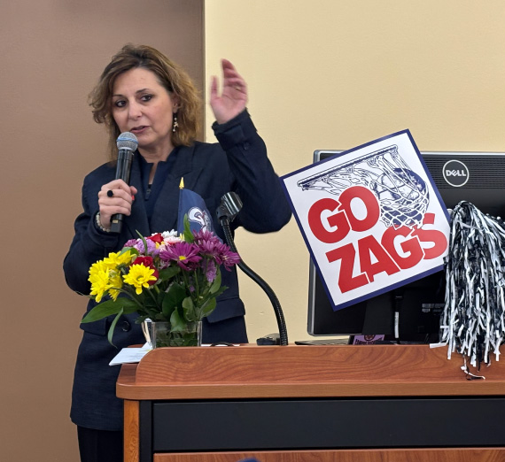 Gonzaga President Katia Passerini, Ph.D., presidents at the Forging Forward San Jose event Gonzaga President Katia Passerini, Ph.D., presidents at the Forging Forward San Jose event