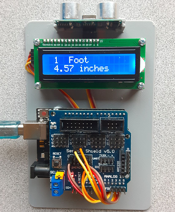 Sensor output reading 1 foot 4 inches Sensor output reading 1 foot 4 inches