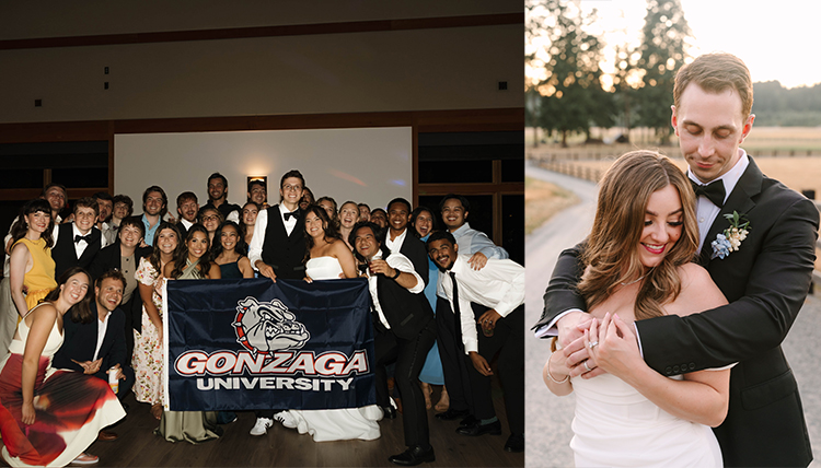 Two weddings side by side. Two weddings side by side.