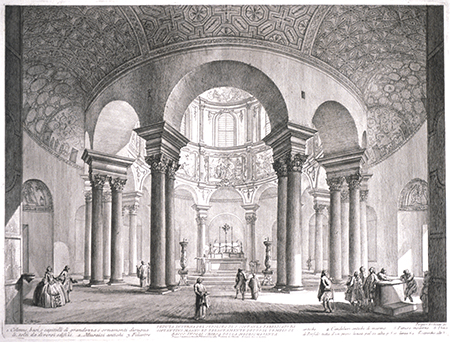 Giovanni Battista Piranesi (Italian, 1720–1778) Veduta Interna del Sepolcro di S. Costanza, ca. 1750 From Le Vedute di Roma series Etching on paper Jundt Art Museum, Gonzaga University; The Bolker Collection: Gift of Norman and Esther Bolker 1984.5.219 Giovanni Battista Piranesi (Italian, 1720–1778) Veduta Interna del Sepolcro di S. Costanza, ca. 1750 From Le Vedute di Roma series Etching on paper Jundt Art Museum, Gonzaga University; The Bolker Collection: Gift of Norman and Esther Bolker 1984.5.219