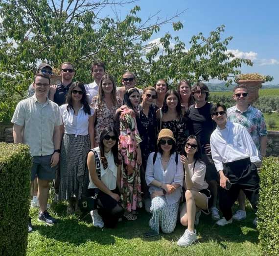 Danielle Xu with a group of faculty in Italy Danielle Xu with a group of faculty in Italy