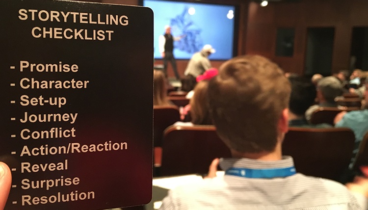 storytelling checklist card help up in audience storytelling checklist card help up in audience