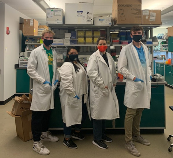 Steve Sanders, Lani Pendilla, assistant professor of biology, Laura Diaz-Martinez, Ph.d., Braden Bell Steve Sanders, Lani Pendilla, assistant professor of biology, Laura Diaz-Martinez, Ph.d., Braden Bell