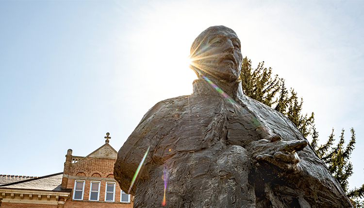 statue of St. Ignatius at Gonzaga University statue of St. Ignatius at Gonzaga University