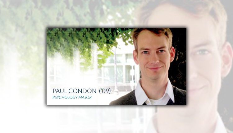 Portrait of Gonzaga Psychology Department 2009 graduate Paul Condon Portrait of Gonzaga Psychology Department 2009 graduate Paul Condon
