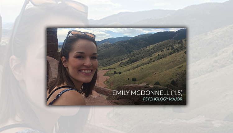 Portrait of Gonzaga Psychology Department 2015 graduate Emily McDonnell Portrait of Gonzaga Psychology Department 2015 graduate Emily McDonnell