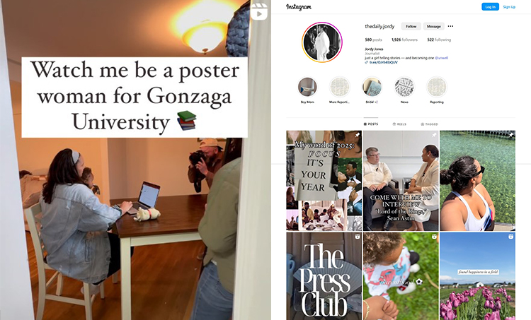 Screenshots of a Jordy Jones' Instagram account. Screenshots of a Jordy Jones' Instagram account.