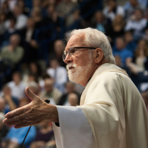 Father Kuder speaks at mass Father Kuder speaks at mass