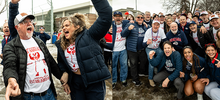 Gonzaga fans get hyped to go into the game. Gonzaga fans get hyped to go into the game.