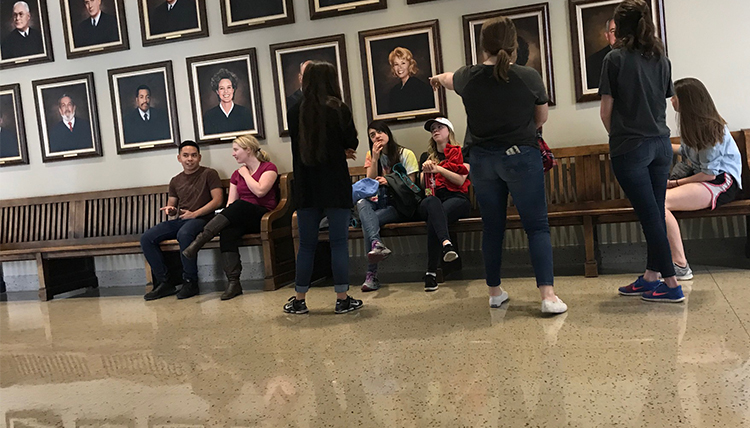 Gonzaga students wait outside AZ courtroom for Operation Streamline Gonzaga students wait outside AZ courtroom for Operation Streamline