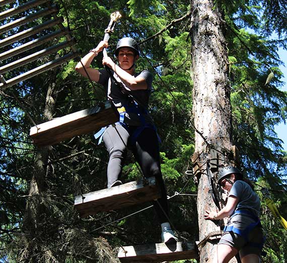 people climbing