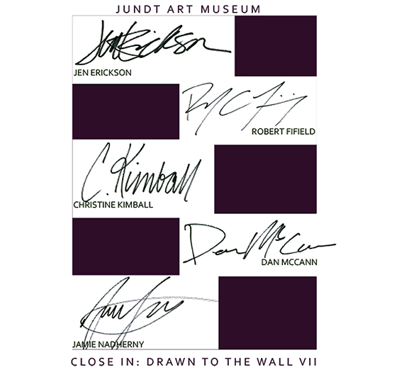 Exhibition postcard lists the artists participating.