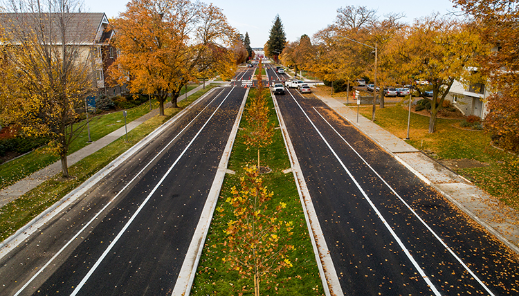 Sharp Avenue construction. GU photo by Zack Berlat Sharp Avenue construction. GU photo by Zack Berlat